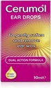 Dual Action Øredråber, 10ml, Gentle Formulering, Hjælper Relieve Symptomer på Ørevoks, Softens Earwax, Dropper inkluderet