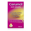 Dual Action Øredråber, 10ml, Gentle Formulering, Hjælper Relieve Symptomer på Ørevoks, Softens Earwax, Dropper inkluderet