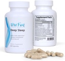 Thrive Good Deep Sleep - Sleep Supplement with Calcium Carbonate, Vitamin B6, Magnesium - Sleep Aid Formula with Melatonin, L-Tryptophan, 5-HTP, Inositol, Natural Plant Extracts - 60 Veggie Capsules