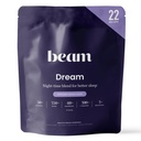 Beam Dream Sleep Powder, L- Theanin, Apigenin, Reishi og Magnesium, Tredjeparts testet Natural Sleep Aid & Sleep Supplement for Deep Sleep, Afslapning og Inddrivelse, Natural Sleep Support, 22 Serveringer