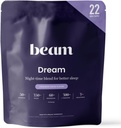Beam Dream Sleep Powder, L- Theanin, Apigenin, Reishi og Magnesium, Tredjeparts testet Natural Sleep Aid & Sleep Supplement for Deep Sleep, Afslapning og Inddrivelse, Natural Sleep Support, 22 Serveringer