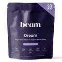 Beam Dream Sleep Powder, L- Theanin, Apigenin, Reishi og Magnesium, Tredjeparts testet Natural Sleep Aid & Sleep Supplement for Deep Sleep, Afslapning og Inddrivelse, Natural Sleep Support, 22 Serveringer