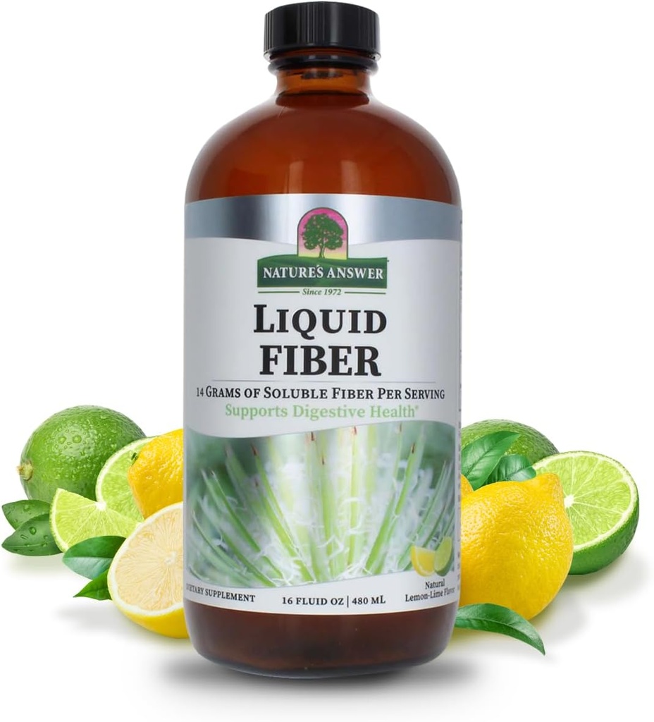 Naturens svar Fiber Drink 16oz Flydende Mezzogiorno; Lemon Lime Flavored Mezzogiorno 124; Understøtter fordøjelsessundhed Mezzogiorno 124; fremmer Regularity Mezzogiorno 124; Gluten- Free, Non- Gmo, Vegan, Ingen Kunstige Smagsstoffer eller Konserveringsmidler Mezzogiorno 124; Enkelttal