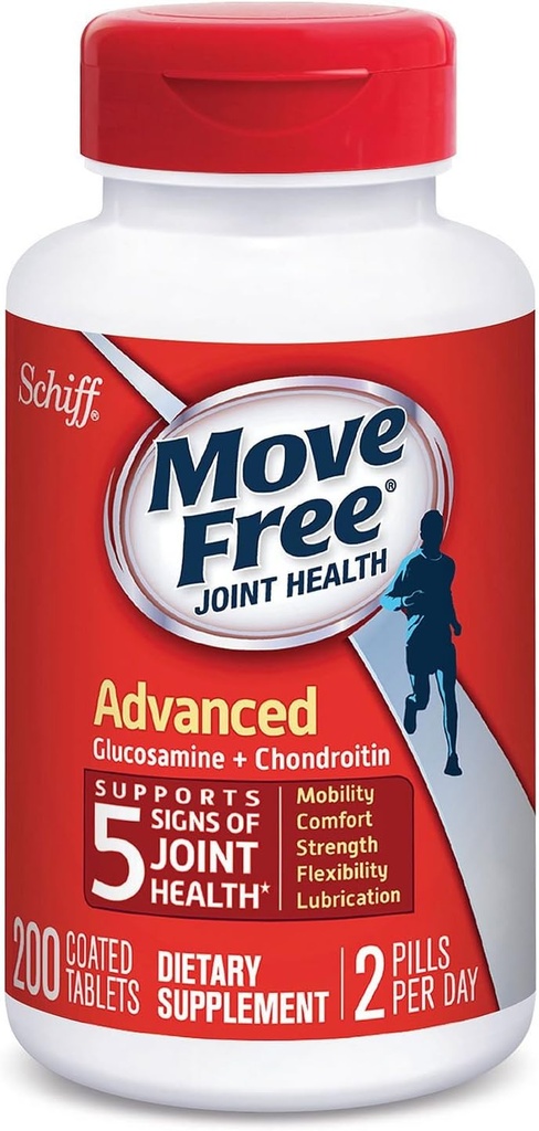 Move Free Advanced Plus MSM, 120 tablets - Joint Health Supplement with Glucosamine and Chondroitin