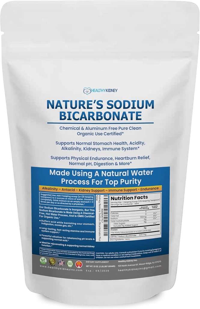 Naturens natriumbicarbonat Økologisk brug aluminium fri bagning Soda. Ingen kemisk ren bagning Soda pulver til sundhed & Wellness. Natriumbicarbonat 2 LB