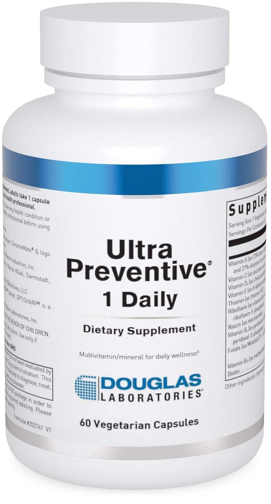 Douglas Laboratories Ultra Preventive 1 Daily Note 124; Multivitamin og Mineral supplement til støtte energiproduktion, immunfunktion, og total sundhed *