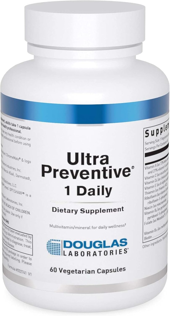 Douglas Laboratories Ultra Preventive 1 Daily Note 124; Multivitamin og Mineral supplement til støtte energiproduktion, immunfunktion, og total sundhed *