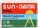 Sun Chlorella to gange som Nice Bundle 2kt 500mg hele kroppen Wellness Green Algae Superfood Supplement 600 tabletter Plus Powder Green Algae Superfood Supplement 10x6g Pakninger