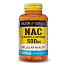 MASON NATURAL NAC N, Acetyl, L, Cysteine 500 mg, 2 Måned Supply, Understøtter Normal Cellular Health, Immunsystemet Booster for General Wellness, 60 Kapsler