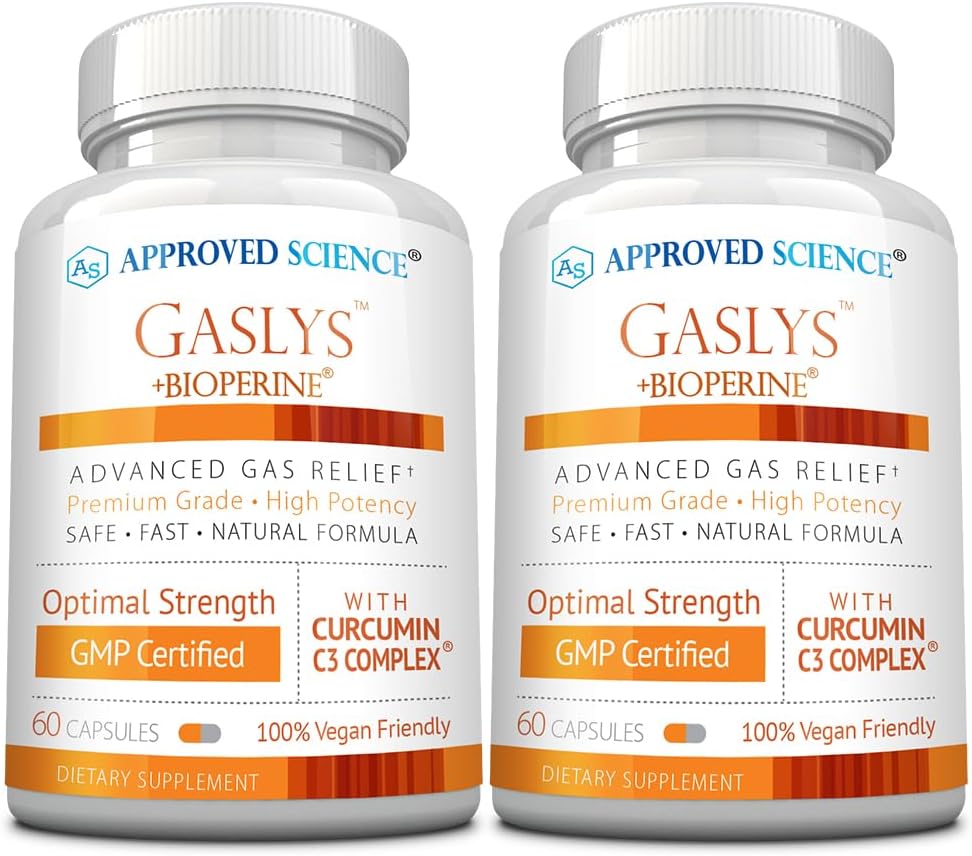 Godkendte Science ® Gaslys ™ - Soothe Digestive Tract, Allowates Gas and Mave Cramps - Artichoke Powder, Ginger, Fennel Seed - 60 Greve - Pakke med 2 stk.