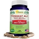 aSquared Nutrition Tongkat Ali 1500mg - 120 Kapsler - Longjack (Eurycoma Longifolia) Extract Supplement & Long Jack Root Powder Pills - Tongkat Ali for mænd og kvinder