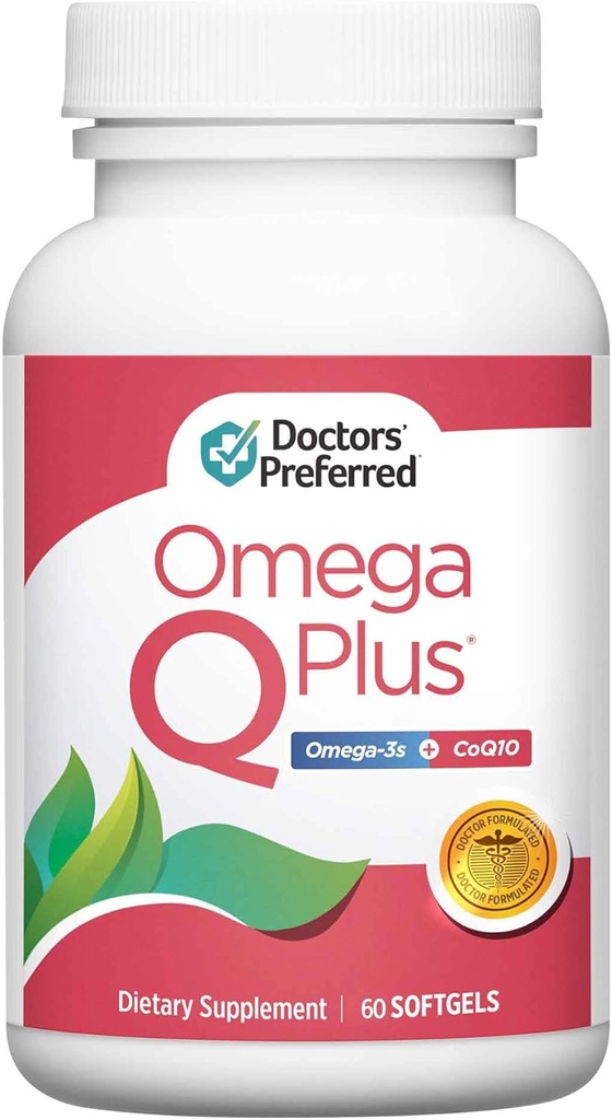 DOCTORS 'BEREDTE Omega Q Plus- Omega-3 og CoQ10 Supplement Levere Everyday Heart Health Support med 50 mg CoQ10 og giver antioxidant effekt (60 softgel)