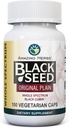 Amazing Herbs Whole Spectrum Black Seed Original Plain, Vegetariske Kapsler - Gluten Gratis, Ikke GMO, Cold Pressed Nigella Sativa Aids in fordøjelsessygdomme - 100 Greve, 475mg