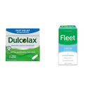 Dulcolax Fast Relief Medicin Laxative Suppositorier Fast Relief, Rektal Anvendelse Kun, Bisacodyl, 10 mg & Fleet Laxative Saline Enema for Adult Constipation, 4.5 fl oz, 4 flasker