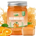 ACEYO (12 OZ) Sea Moss Gel Organic Raw Vegan Orange Flavored Irish Seamoss 102 Vitamin og mineral Wild Harveed Non-GMO immunforsvar Booster Thyroid fordøjelsesstøtte