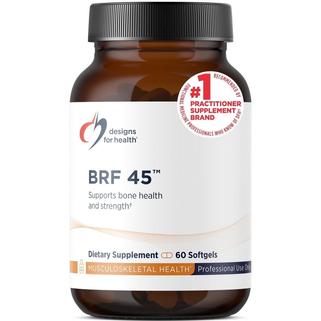 Design til sundhed BRF 45 - Vitamin K1 + Vitamin K2 som MK-4 til at fremme knogleresultater, sund aldring + Arterial sundhed - 2 former for vitamin K + GG til at hjælpe Vitamin K2 MK4 Produktion (60 Softgels)