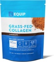 Equip Foods Grass Fed Collagen Pulver • 124; Hydrolyzed Bovin Collagen Peptider med Aminosyrer • 124; Prime Beef Collagen for sunde Joints, Hud & Nails • 124; Non- GMO, Paleo Friendly • 124; 30 Servering, Chokolade