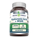 Amazing Formulas Hyaluronic Acid & MSM Supplement- 124; 1000 Mg Per Serving Mead124; Kapsler 124; Non- GMO Mead124; Gluten Free Mead124; Made in USA (1 Pack, 60 Count)