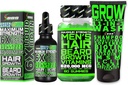 Beard Growth Kit w / Grow 11- in-1 Hårvækst Shampoo for mænd & Conditioner w / Biotin + Beard Growth Vitaminer & Hårvækst Vitaminer for mænd + 6X Flydende biotin med kollagen - Formuleret i Amerika