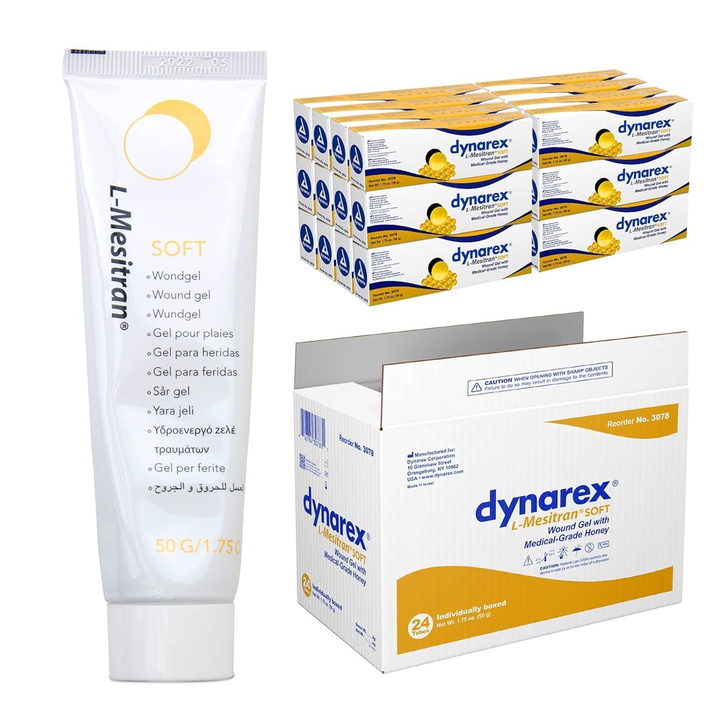 Dynarex Honey L- mesitran Soft Wound Healing Gel med Medical Grade Honey, 1,75 Ounces, 24 Greve