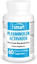 Supersmart - Plasminogen Activator (Advanced Formel) - med Pterostilben, Nattokinase, Serrapeptase, OPC - High Potency Antioxidant Support 124; Non- GMO & Gluten Free - 60 forsinkede udgivelseskapsler