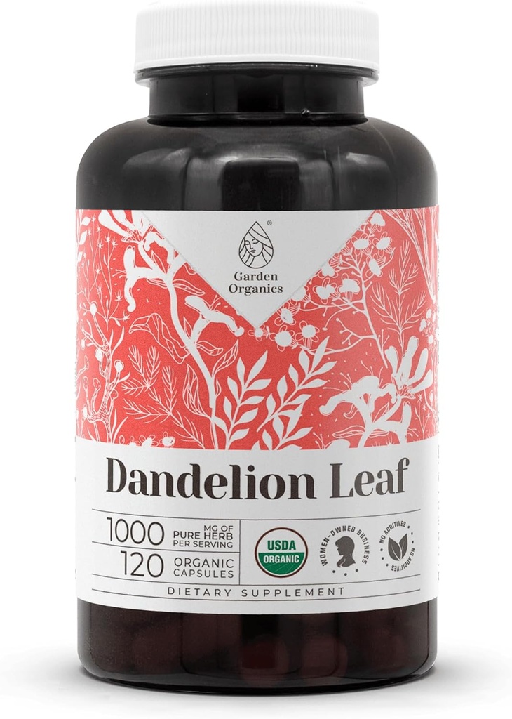 Mælkebøtte Leaf USDA Organic 120 Kapsler Medical 124; fordøjelsessystem, højpotens Supplement Medical 124; Certified Organic Vegetar Capsules and Organic Mælkebøtte (Taraxacum Officinale) Tørret Leaf (120 Kapsler)