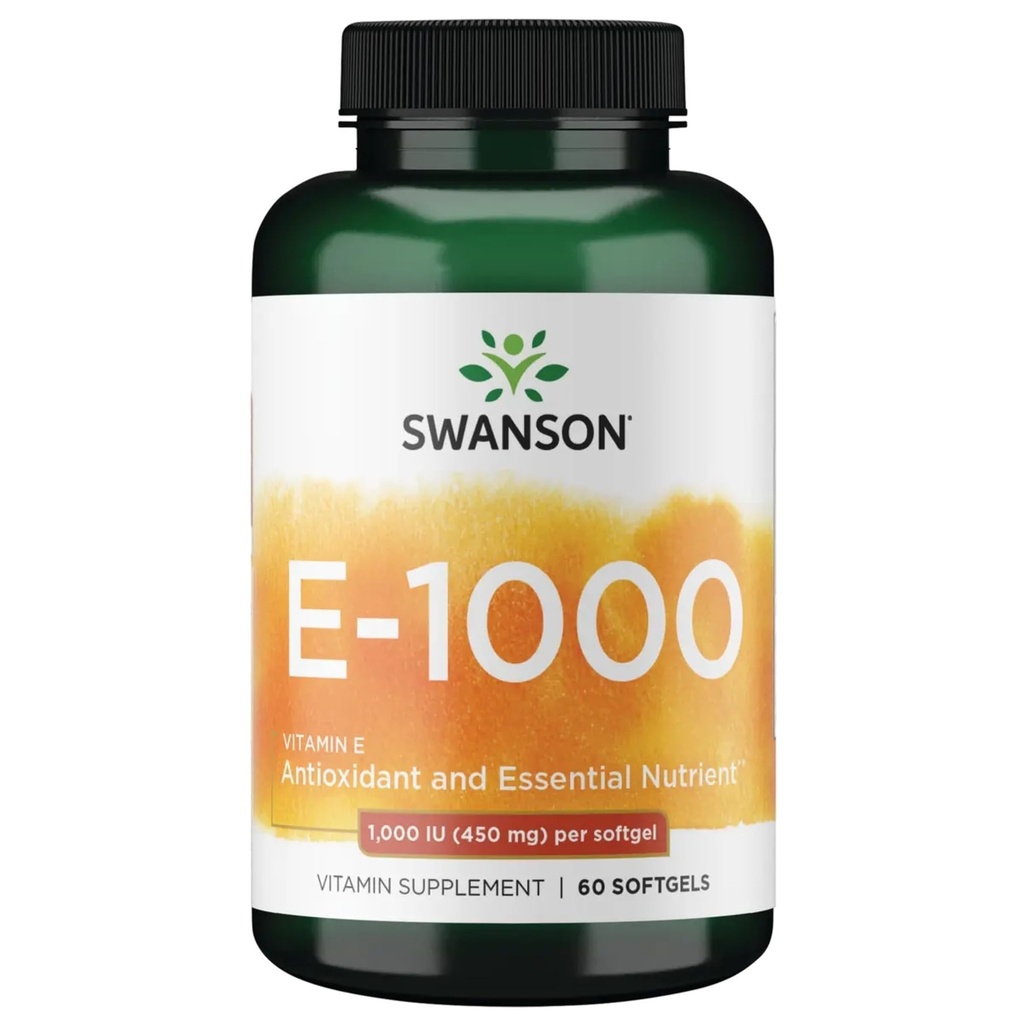 Swanson Vitamin E 1000 Iu 1000 Iu (450 milligram) 60 Sgels