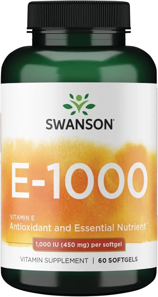 Swanson Vitamin E 1000 Iu 1000 Iu (450 milligram) 60 Sgels