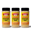 Bragg Nutritional Gær Seasoning - Vegan, Gluten Free Cheese Flakes - God kilde til protein & vitaminer - Nutriøs Savory Parmesan Ost Substitute - Ikke GMO Verificeret, 4,5 Unse, 3-Pack