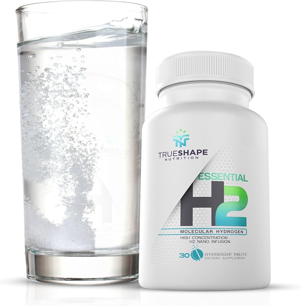 Essential H2 Fizzy Molecular Hydrogen Tablets for Water Nutritional Supplement (Unflavored, 30 Servere)