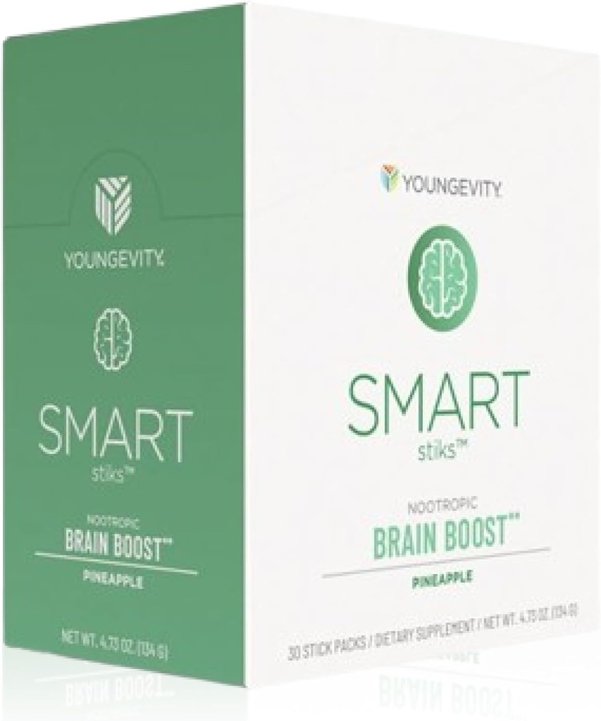 Youngevity Smart- 124; Focus & Clarity - 124; Natural Koffein - 124; 30 Stick Packs