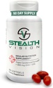 Stealth Vision Eye Vitamin, Øje tillæg med Lutein, Zeaxanthin, og Meso-Zeaxanthin, Non- GMO Eye Health Vitamin til voksne, Vision Essentials for Complete Eye Support (90 softels)