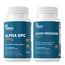Dr. Tobias Alpha GPC & Blood Pressure Support - Support Cognitive Function & Circulatory Wellness with Bioavailable Cholin Supplement, Urter & Vitamin, Non- GMO