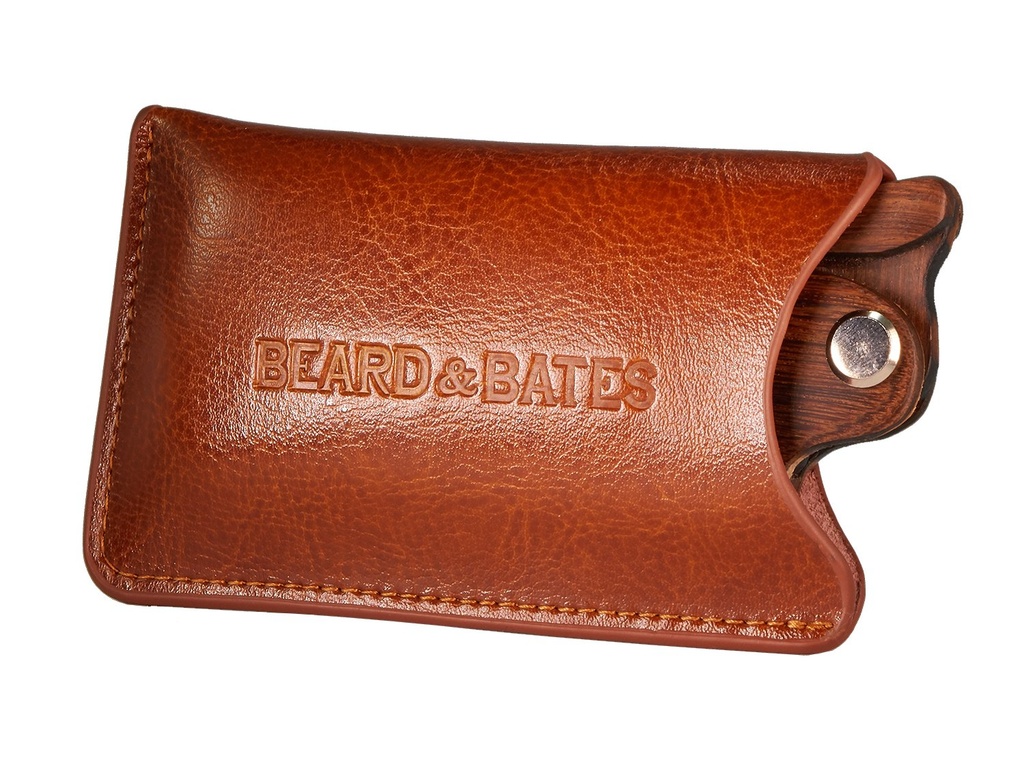 Beard & Bates ægte læder Pouch - For Sandalwood Switchblade