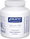 Ren indkapsling Calcium K / D; Supplement for benstyrke, immunsystem, kolon og cardiovaskulær sundhed *