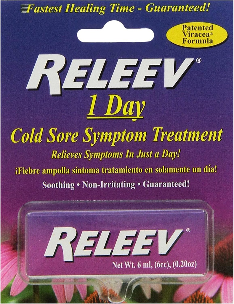 Releev 1 Day Cold Sore Symptom Treatment, 6 ml (0,20 oz)