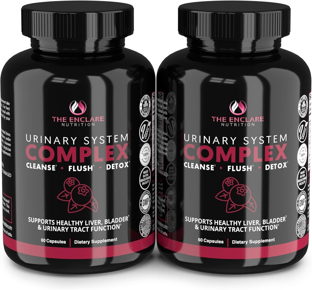 ENCLARE NUTRITION D Mannose Kapsler 124; 1000mg med tranebær piller til kvinder & mænd, Hibiscus & Mælkebøtte. Fast- Active Urinary Tract Health, Bstige Control, Leverstøtte, Nyre Rengøring & Detox (2)
