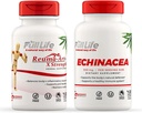 Full Life Reuma- Art X Styrke og Echinacea Kapsler - Fælles Support - Echinacea Purpurea Extract - Kosher, Gluten- Free - 90 Veggie Kapsler Hver