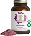 PURE SYNERGY Berry Power Note 124; Organic Berry and Fruit Powder Note 124; Antioxidant Supplement med Organic Acai, Camu Camu, og Wild Blueberry BREY124; for sund aldring, immunforsvar og hudstøtte (5.3 oz pulver)