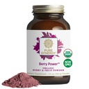 PURE SYNERGY Berry Power Note 124; Organic Berry and Fruit Powder Note 124; Antioxidant Supplement med Organic Acai, Camu Camu, og Wild Blueberry BREY124; for sund aldring, immunforsvar og hudstøtte (5.3 oz pulver)
