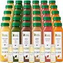 5 Day Protein Juice Cleanse by Raw Fountain, All Natural Raw Detox Cleanse, Cold Pressed Fruits, Vegetables, Vanilla and Chocolate Flavor, Kosher, Vegan, NO Sugar Added, 30 Bottles 12oz, 5 Ginger Shots