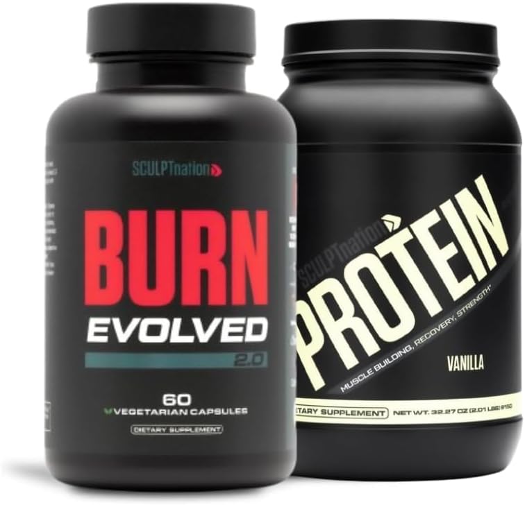 Nation af V Shred Burn Evolved 2.0 og protein Vanilla Powder Bundle