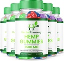 (5 Pack) Herbal Harmony Hemp Gummies - Official Formel - Herbal Harmony Gummies Maksimal ydeevne Hemp Blend Ekstra Styrke, Great Smag 25mg Per Gummy, 1500mg Per flaske Ny 2024 (300 Gummies)