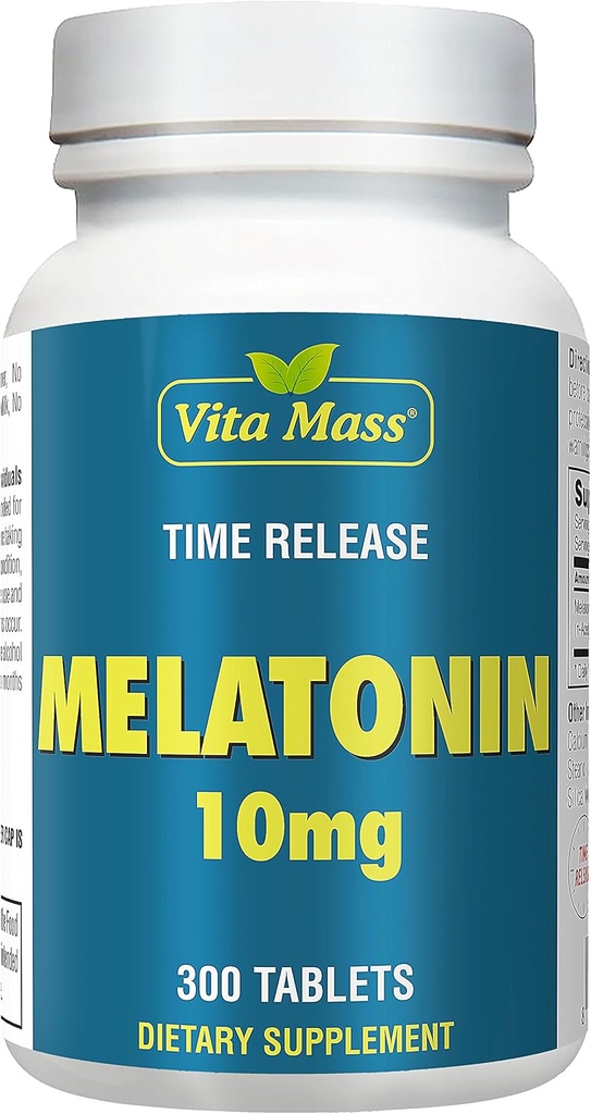Melatonin 10 mg - TR tidsfrigivelse - 300 tabletter - Maksimal styrke