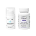 Skinuva ® Scar (0, 5 oz) & Bruise (14 kapsler) - Avanceret silikone Cream Formuleret med vækstfaktorer & Homøopatisk Bruise Remedy Formuleret med Arnica, Bromelain & Zink