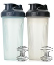 Mr. Pen- Shaker Flasker til Protein Mixes, 28 oz, 2 Pack, Clear, Protein Shaker Flaske med Wire Whisk Ball, Blender Flaske