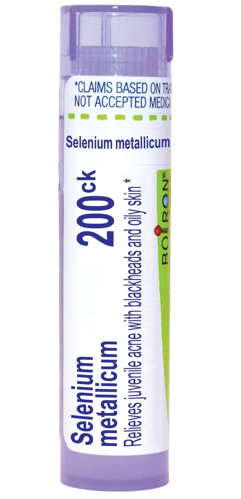 Boiron Selenium Metallicum 200Ck til Juvenil Acne med Blackoads - 80 Pellets