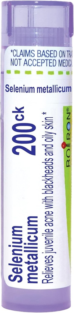 Boiron Selenium Metallicum 200Ck til Juvenil Acne med Blackoads - 80 Pellets