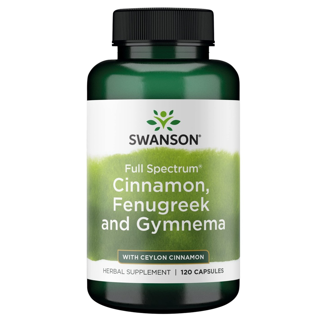 Swanson Fuld Spectrum Kanel, Bukkehorn & Gymnema 120 Kapsler