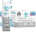 MyHy ZERO flydende hydrering pakker, Sukker fri elektrolyte drik mix til hydrering support, Dehydrering Relief til rejser, Graviditet, Fitness, Bachelor & Bachelorette Party - Pure, 50 Greve